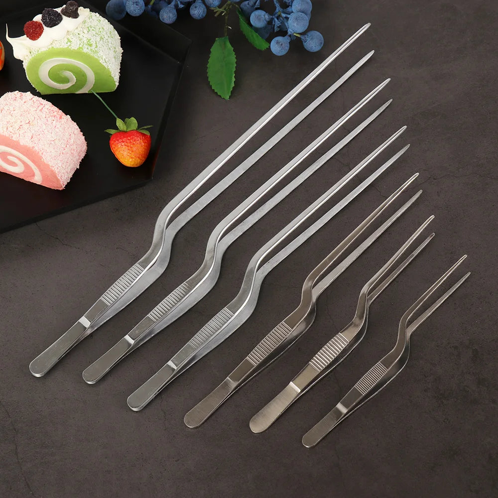 Stainless Steel Kitchen Tongs – BBQ & Cooking Food Clip