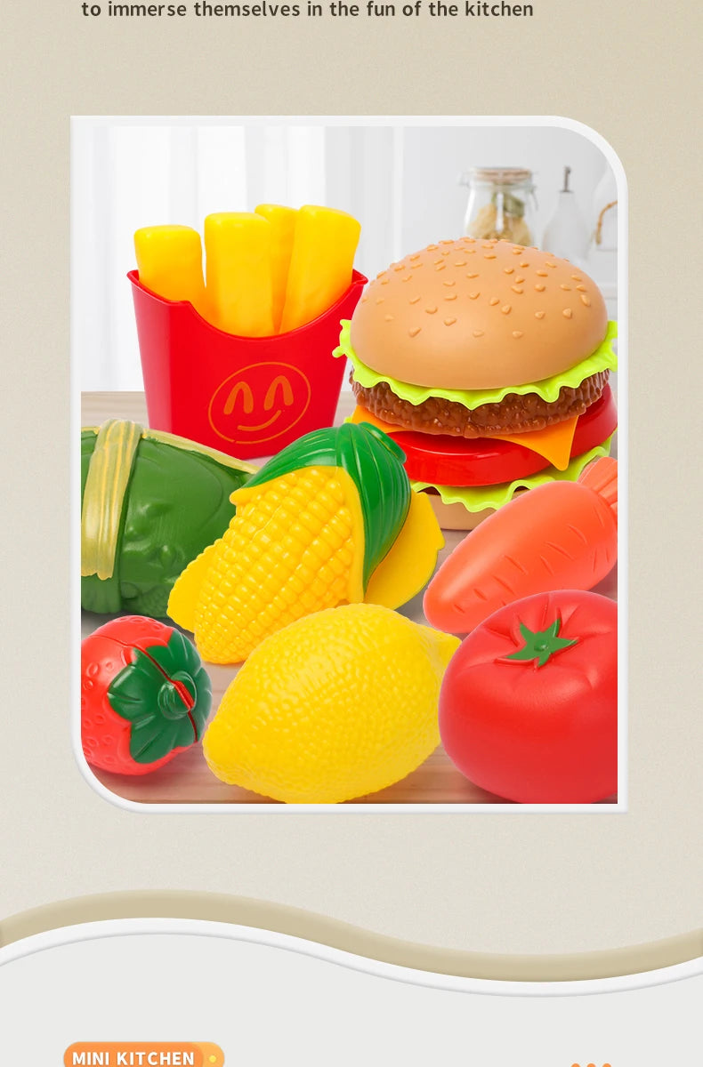 Kitchen Toys Groceries Play Kitchen Kids Set For Kids Jogo De Panela Mini Children's Cooking Kit with Food Cookware Gift