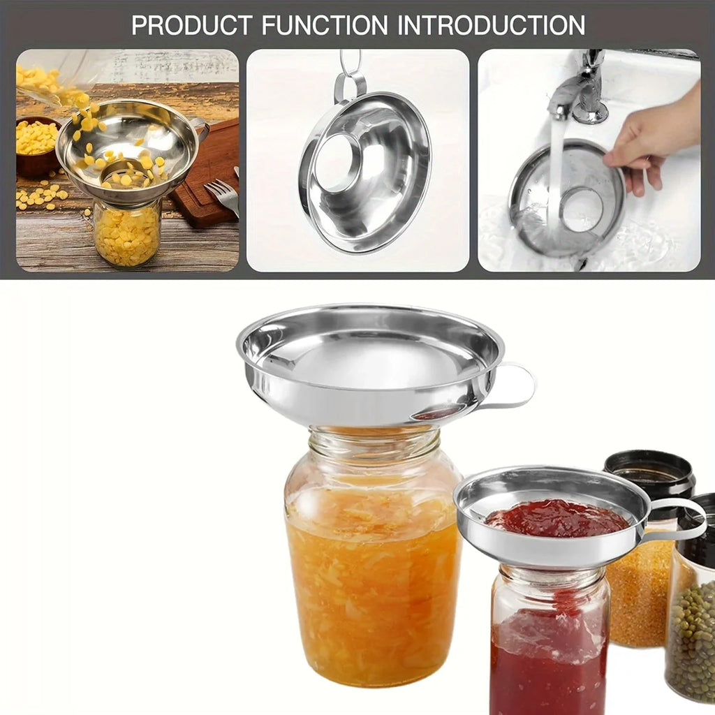 Kitchen Funnel Set – Stainless Steel & Silicone, 3 Styles