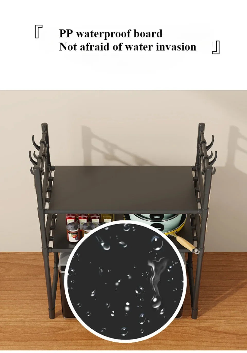 Kitchen Storage Rack Microwave Shelf Multi-Layer Kitchen Countertop Storage Shelf Microwave Stand Seasoning Organizer