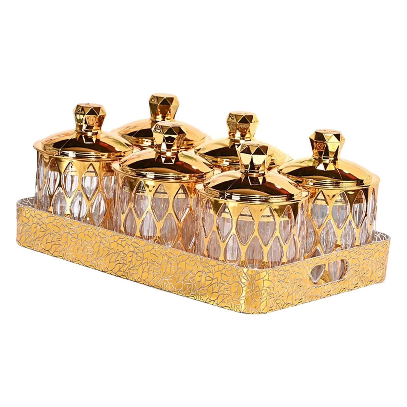 Kitchen Storage Jars Kitchen Counter Decorative with Lids Container Airtight Organizer for Snacks Sugar Coffee Condiment Nuts