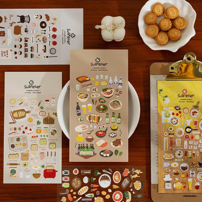 Food-Themed Scrapbook Stickers – Korean Craft Stickers