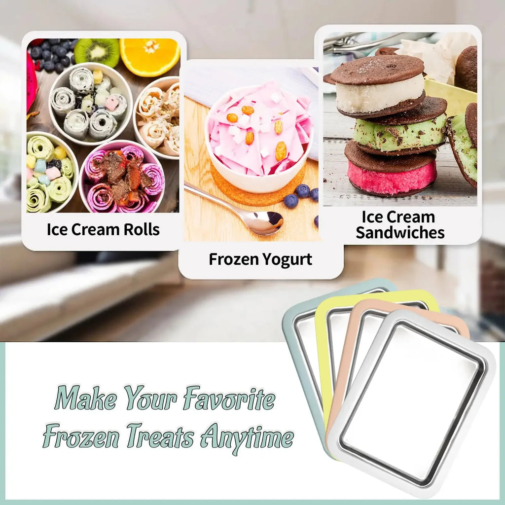 Aluminum Ice Cream Maker Pan – DIY Rolled Ice Cream
