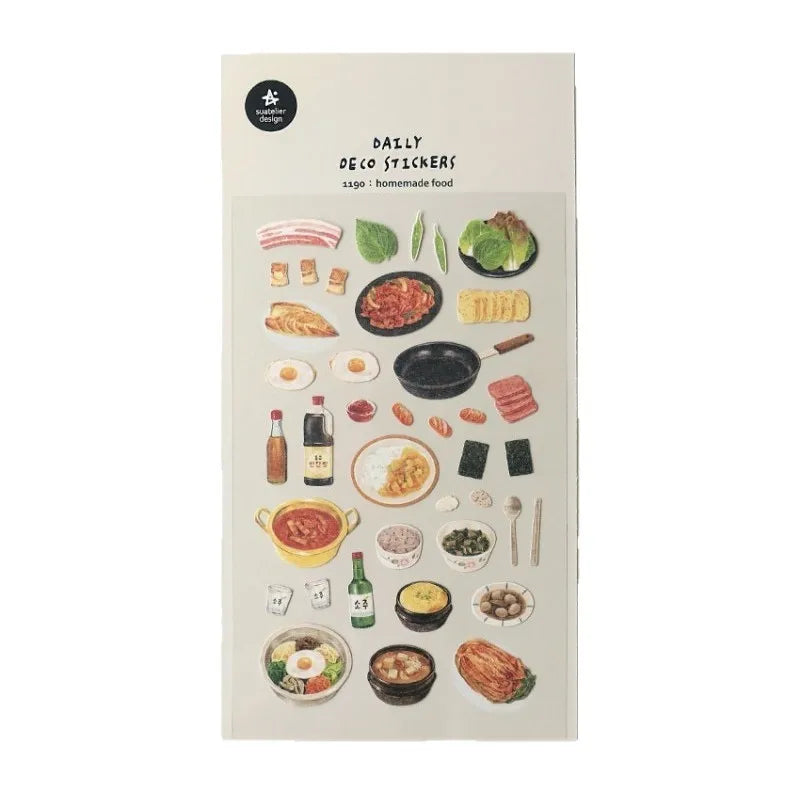 Food-Themed Scrapbook Stickers – Korean Craft Stickers