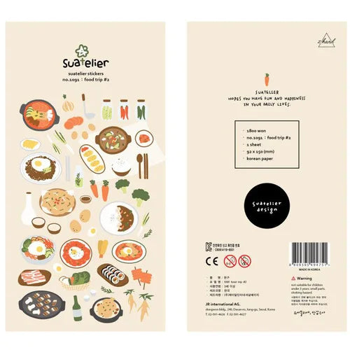 Food-Themed Scrapbook Stickers – Korean Craft Stickers
