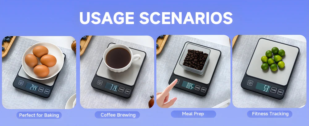 10kg Kitchen Scale LCD Digital Display Electronic Table Scale Baking Gram Weight Scales For Personal Healthy Diet Food Scale
