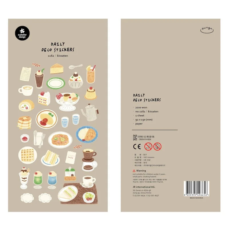 Food-Themed Scrapbook Stickers – Korean Craft Stickers