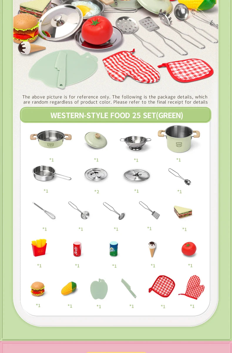 Kitchen Toys Groceries Play Kitchen Kids Set For Kids Jogo De Panela Mini Children's Cooking Kit with Food Cookware Gift
