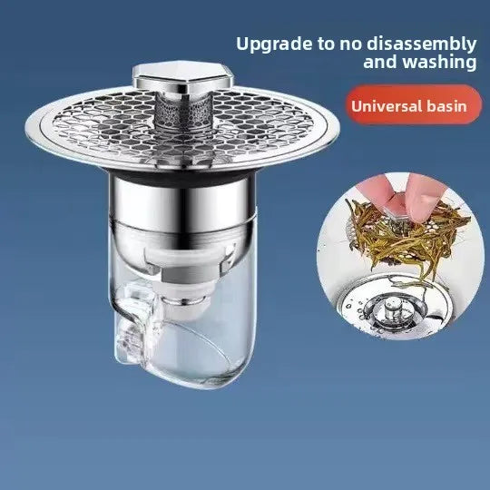 Kitchen Washbasin Sink  ABS Leak Plug Floor Drain Filter Anti Odor Pop-Up Bounce Bounce Core Basin Stopper Hair Sink Strainer