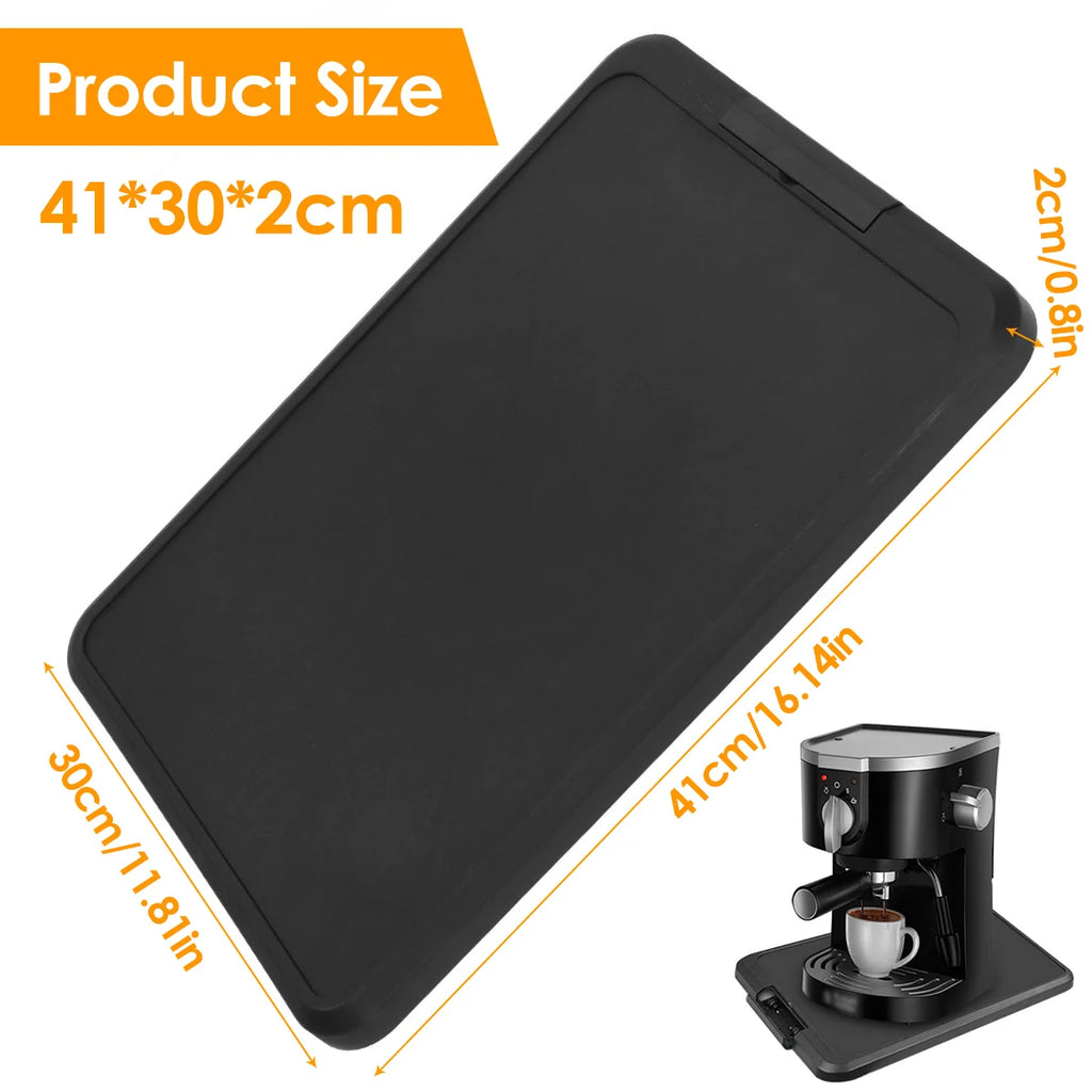Kitchen Appliance Sliding Tray with Smooth Wheels 16.14×11.81×0.8in Sturdy Non-slip Under Cabinet Appliance Rolling Tray