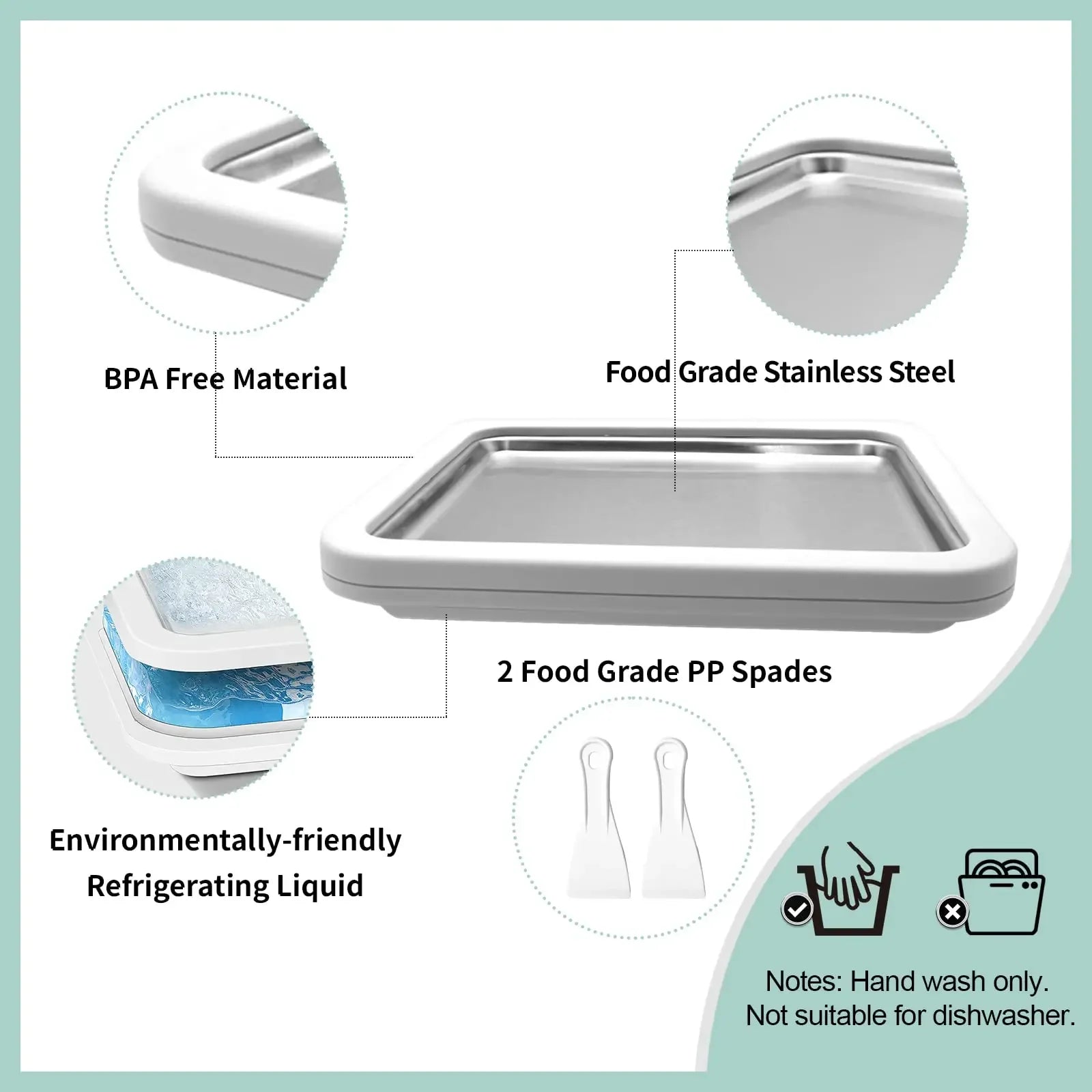 Aluminum Ice Cream Maker Pan – DIY Rolled Ice Cream