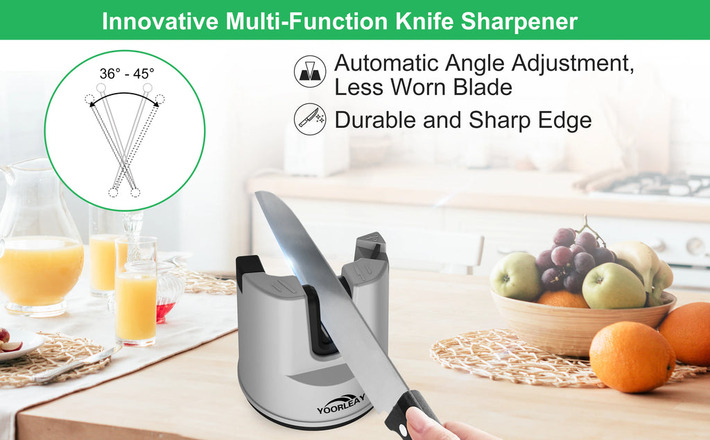 Manual Knife Sharpener – Suction Cup V-Slot for All Knives