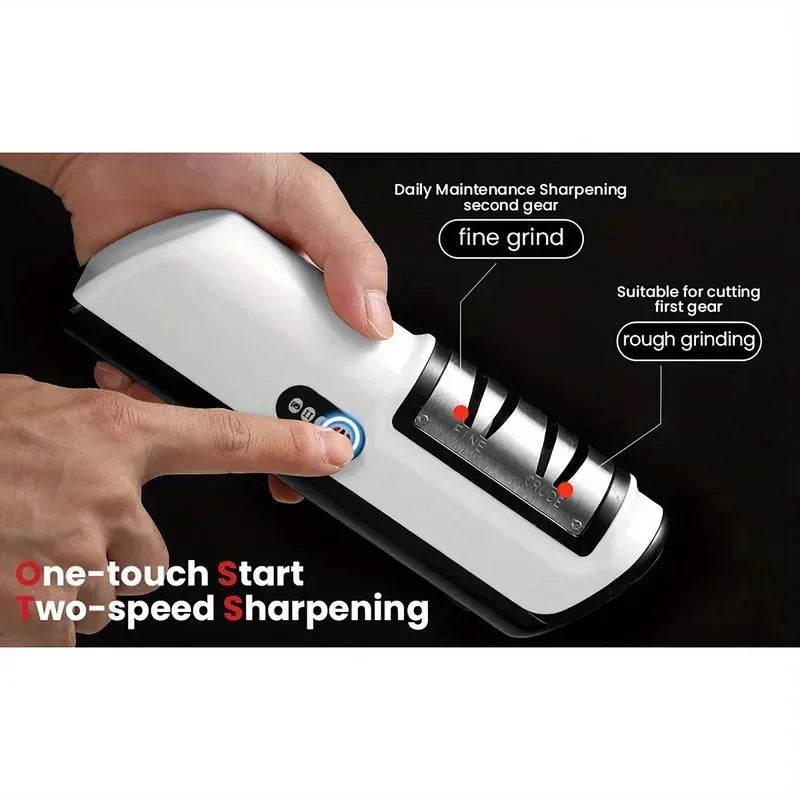 Kitchen Electric Knife Sharpener Multifunctional Automatic Professional 4 Gears Electric Knife Sharpener Kitchen Accessories