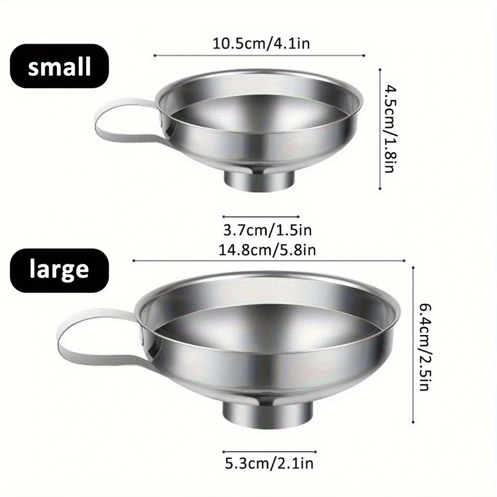 Kitchen Funnel Set – Stainless Steel & Silicone, 3 Styles