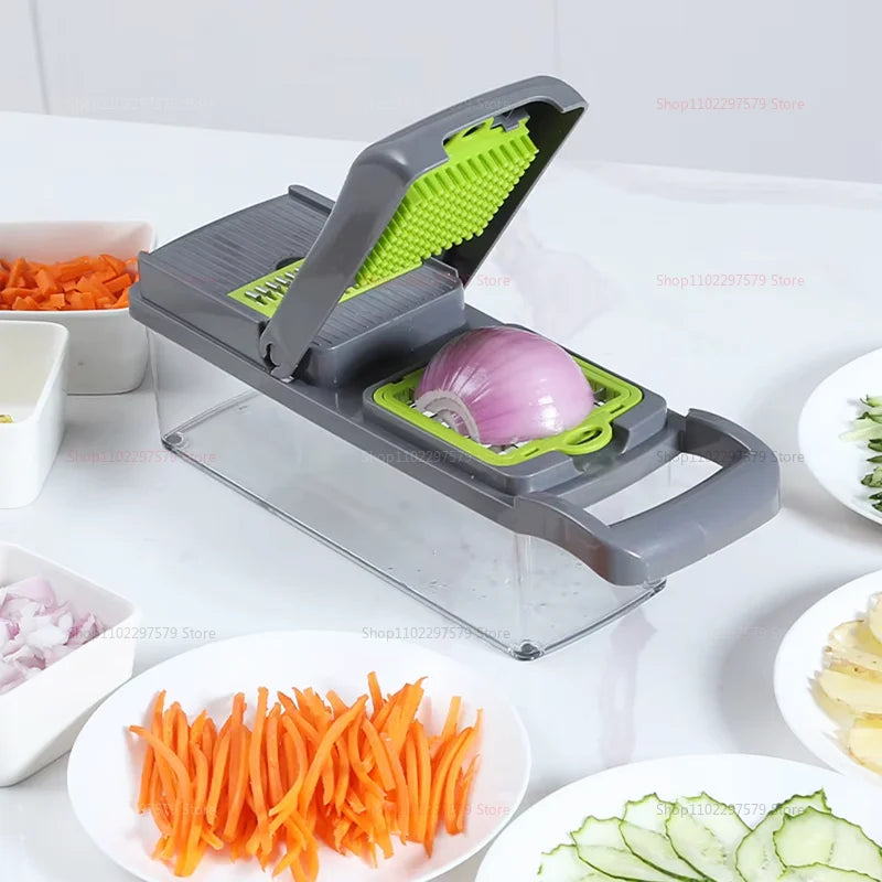 Kitchen Reusable Fruit Veggie Cutting Portable Vegetable Cutter Shredder Multifunctional Slicer Potato Chopper Carrot Grater