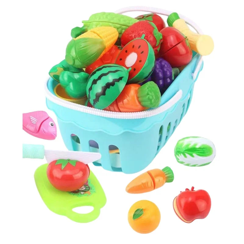 Kids Kitchen Toys Set Play Kitchen Accessories Kit with Play Pots Pans Pretend Food Cooking Toy Toddler Girls Boy Gift