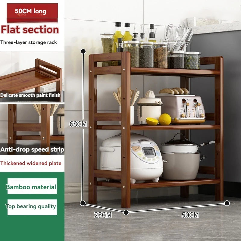 Kitchen Shelf, Floor Standing Multi-layer Product Collection, Household Pot Seasoning Shelf, Fruit And Vegetable Bowl And Dish