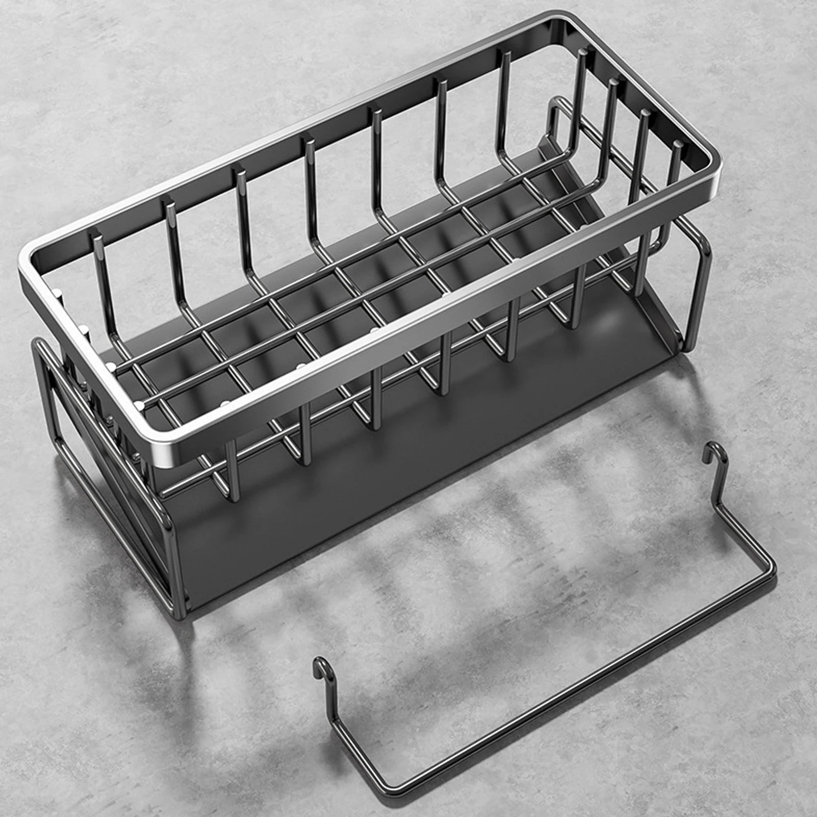 Kitchen Sink Organizer Spice Storage Shelf with Drainage Tap-Mounted Shelf Home Kitchen Accessories