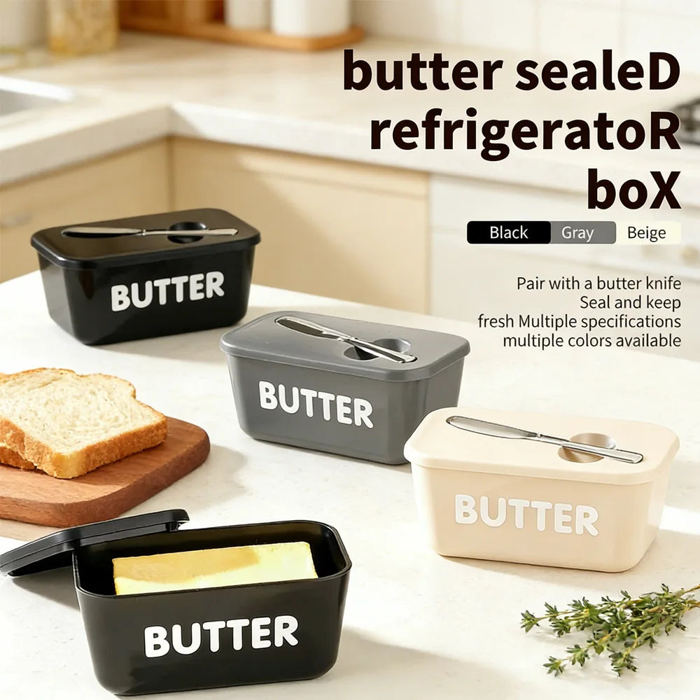 Kitchen Butter Cheese Fridge Storage Box with Tools Large Capacity Organizer for Home Use