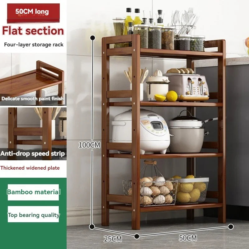 Kitchen Shelf, Floor Standing Multi-layer Product Collection, Household Pot Seasoning Shelf, Fruit And Vegetable Bowl And Dish