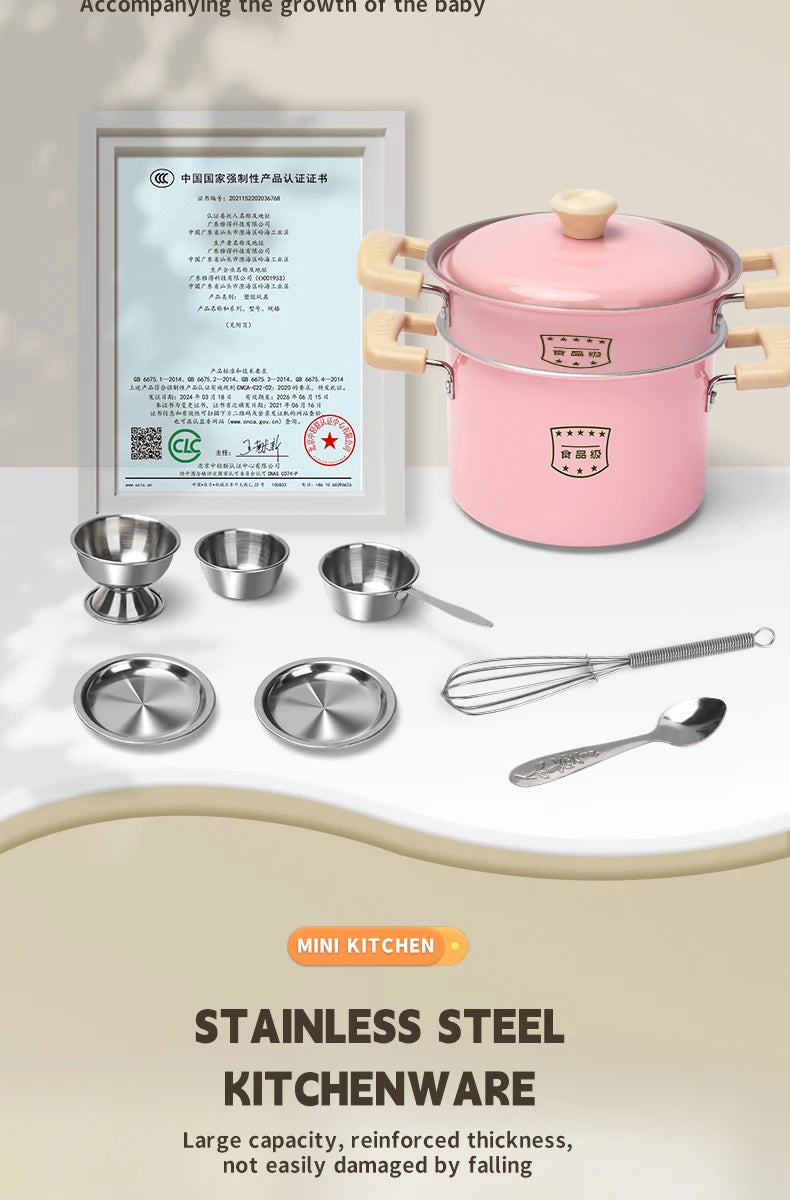 Kitchen Toys Groceries Play Kitchen Kids Set For Kids Jogo De Panela Mini Children's Cooking Kit with Food Cookware Gift