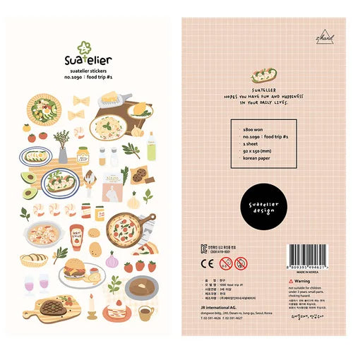 Food-Themed Scrapbook Stickers – Korean Craft Stickers