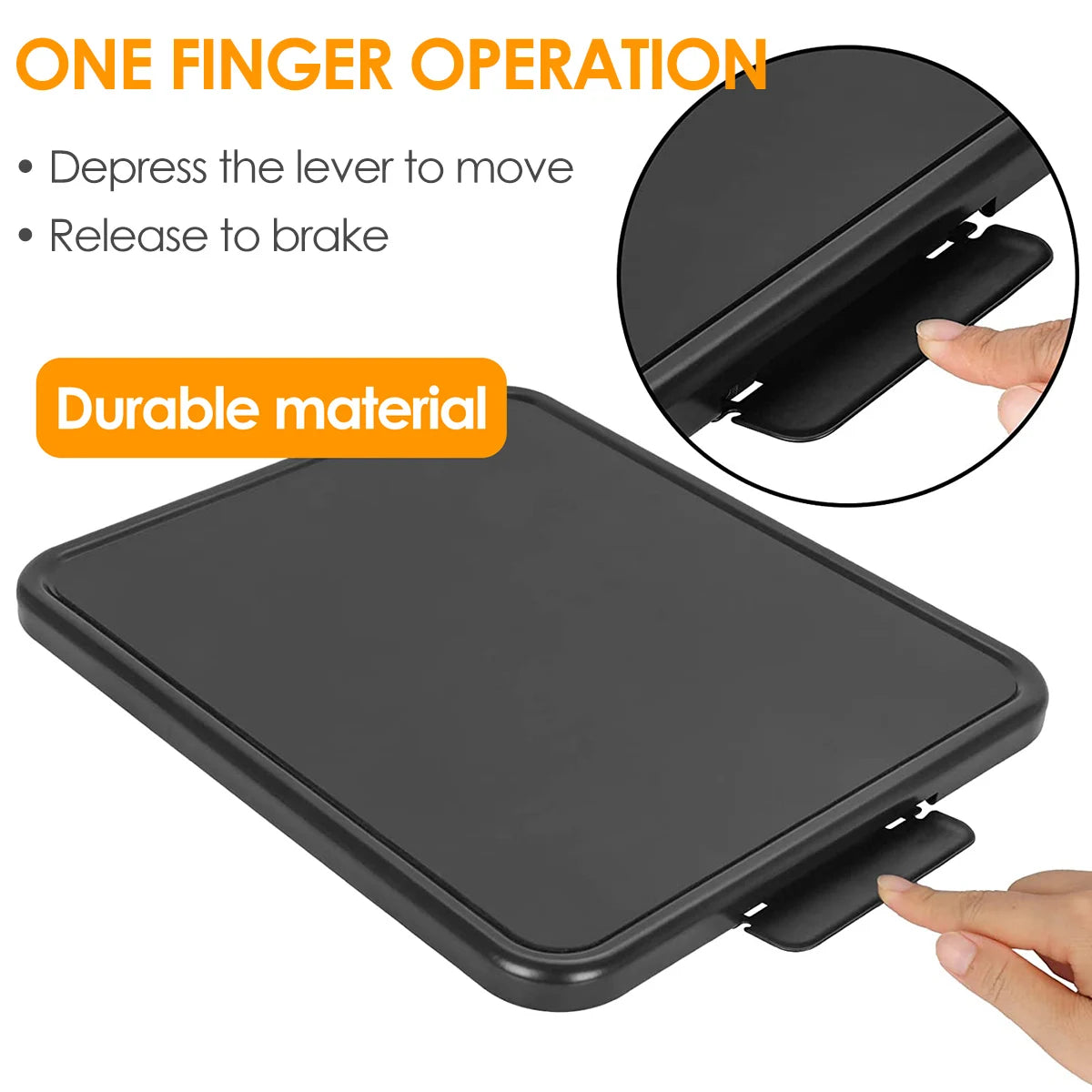 Kitchen Appliance Sliding Tray with Smooth Wheels 16.14×11.81×0.8in Sturdy Non-slip Under Cabinet Appliance Rolling Tray