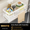Kitchen Sink Organizer Spice Storage Shelf with Drainage Tap-Mounted Shelf Home Kitchen Accessories