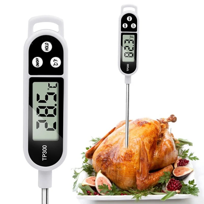 Stainless steel probe cooking food, barbecue stove, water, milk, oil, liquid meat, digital kitchen thermometer kitchen tools