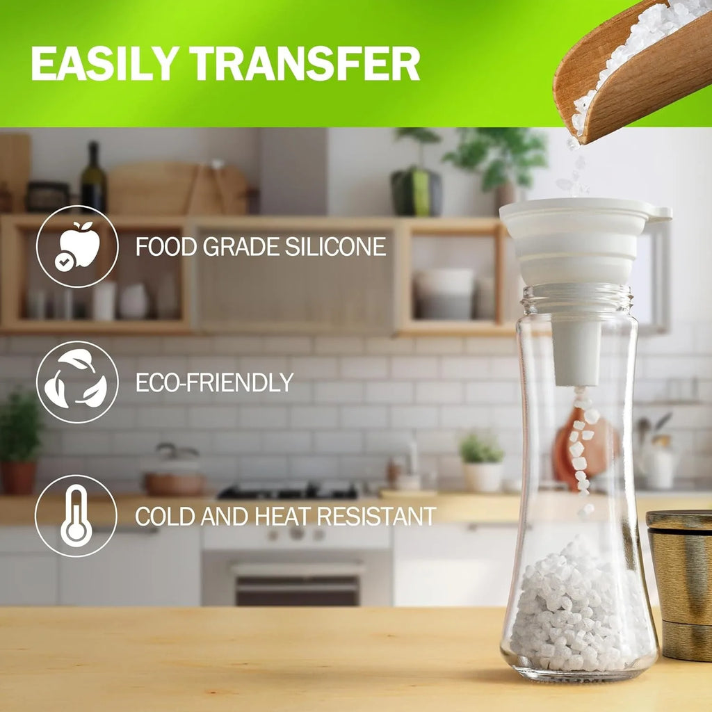 Kitchen Funnel Set – Stainless Steel & Silicone, 3 Styles