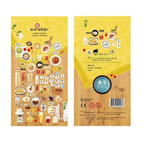 Food-Themed Scrapbook Stickers – Korean Craft Stickers