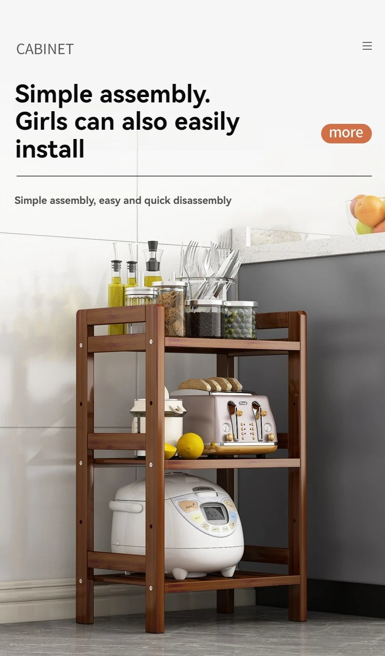 Kitchen Shelf, Floor Standing Multi-layer Product Collection, Household Pot Seasoning Shelf, Fruit And Vegetable Bowl And Dish
