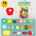 Kitchen Play House Toy Set Simulation Basket Fruit Vegetable Food Cutting Game Educational Kids Montessori Learning Girls Toy