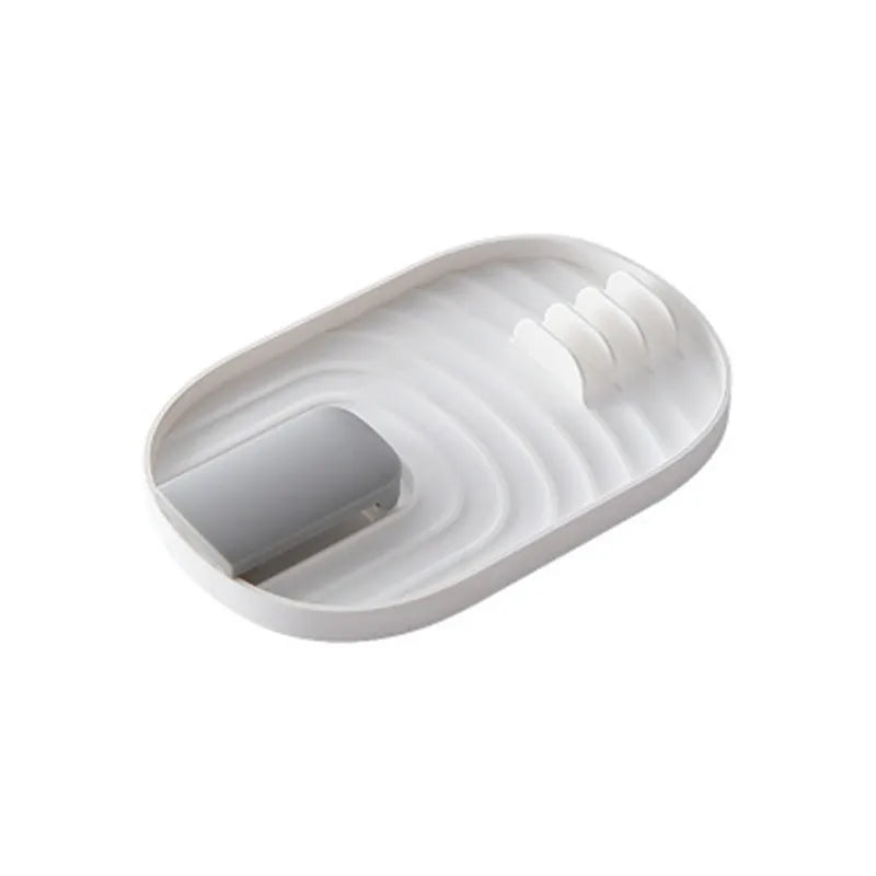 Kitchen Organizer Pot Lid Storage Rack Shelf Pan Drying Stand Countertop Punch-free Spoons Pad Storage Bracket Home Accessories