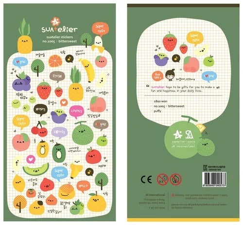 Food-Themed Scrapbook Stickers – Korean Craft Stickers