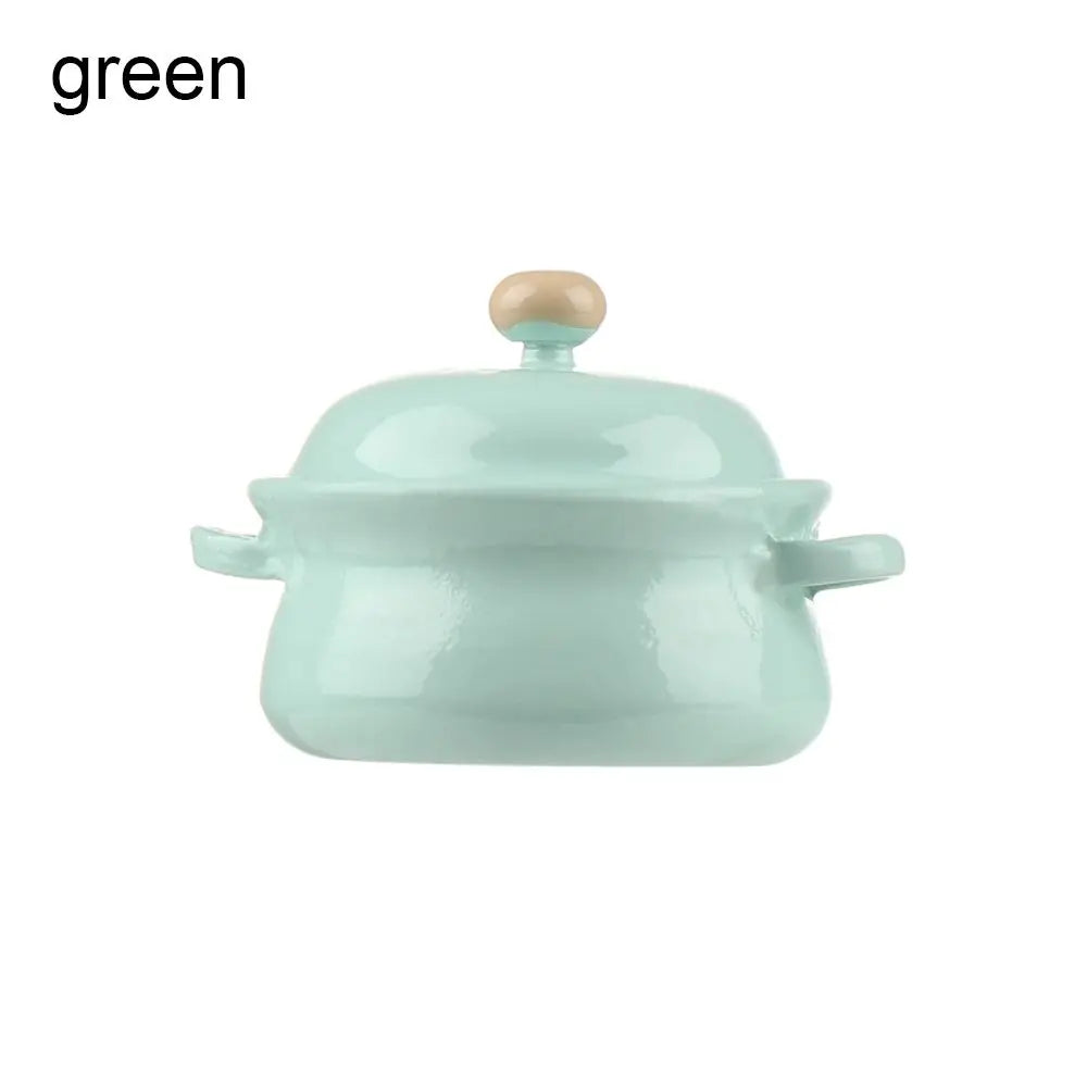 1/12 Scale Simulation Model Kitchen Cooking Toys With Pot Cover Mini Cookware Miniature Soup Pot Dollhouse Accessories