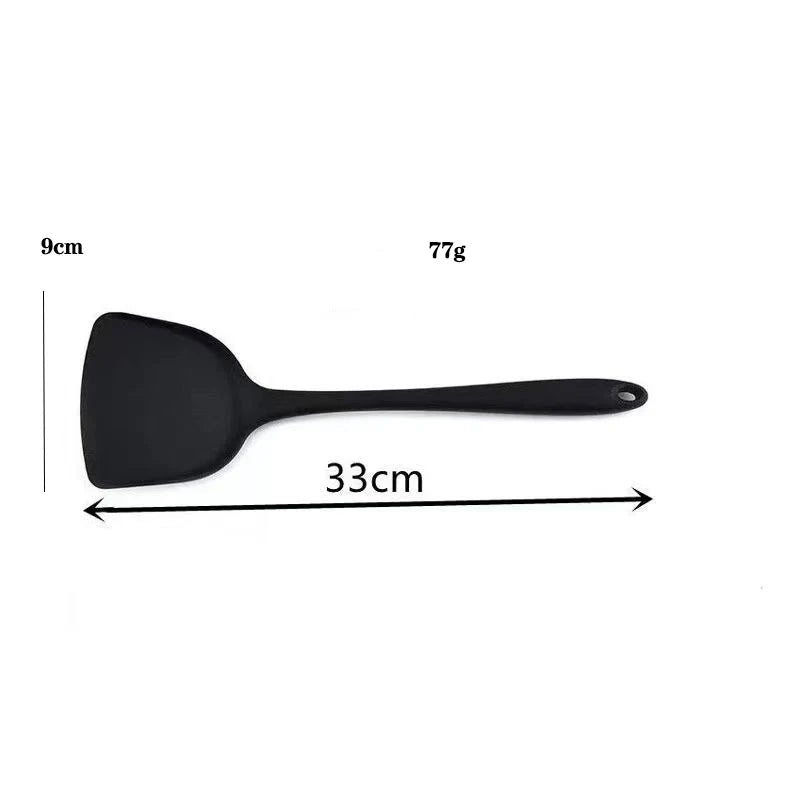 Kitchen Silicone Spatula Kitchenware Small Household Kitchen Cooking Spatula High-Temperature Resistant Silicone Spatula