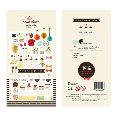 Food-Themed Scrapbook Stickers – Korean Craft Stickers