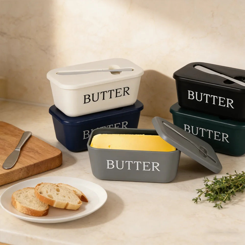 Kitchen Butter Cheese Fridge Storage Box with Tools Large Capacity Organizer for Home Use