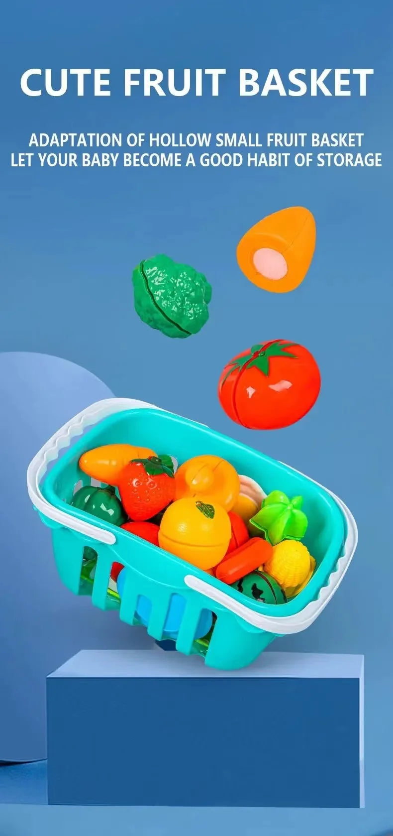 Kids Kitchen Toys Set Play Kitchen Accessories Kit with Play Pots Pans Pretend Food Cooking Toy Toddler Girls Boy Gift