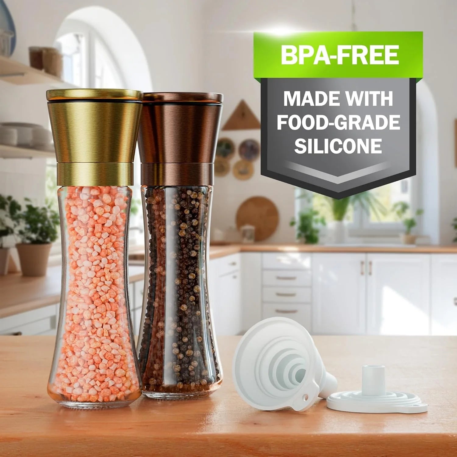 Kitchen Funnel Set – Stainless Steel & Silicone, 3 Styles