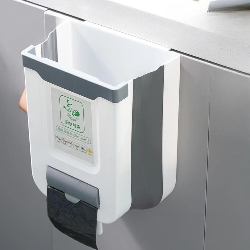 Kitchen Folding Trash Can Wall Mounted Trash Can Kitchen Cabinet Door Mounted Trash Can Folding Trash Can for Vehicles