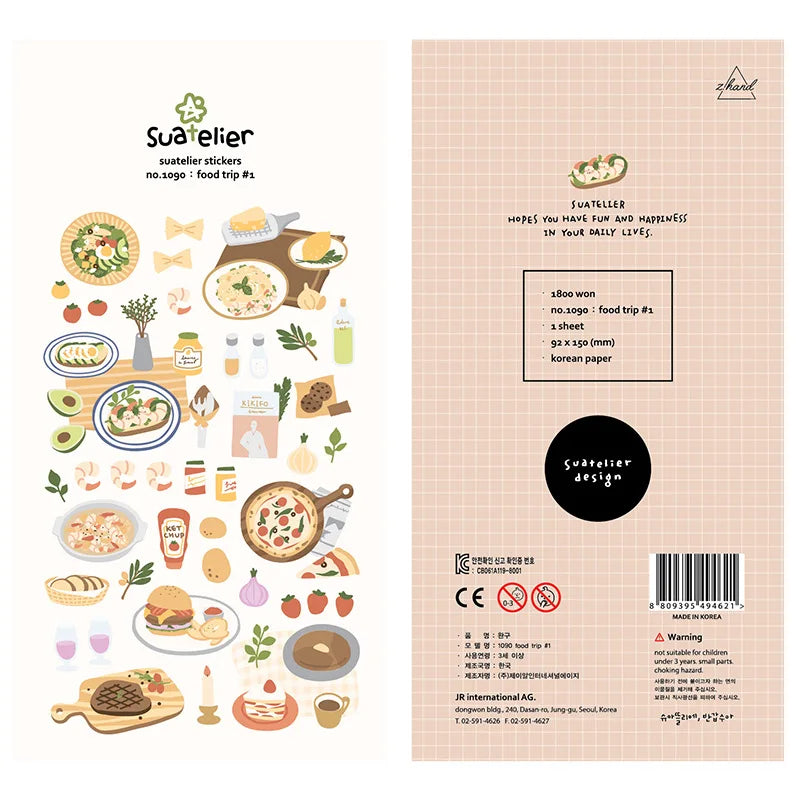 Food-Themed Scrapbook Stickers – Korean Craft Stickers