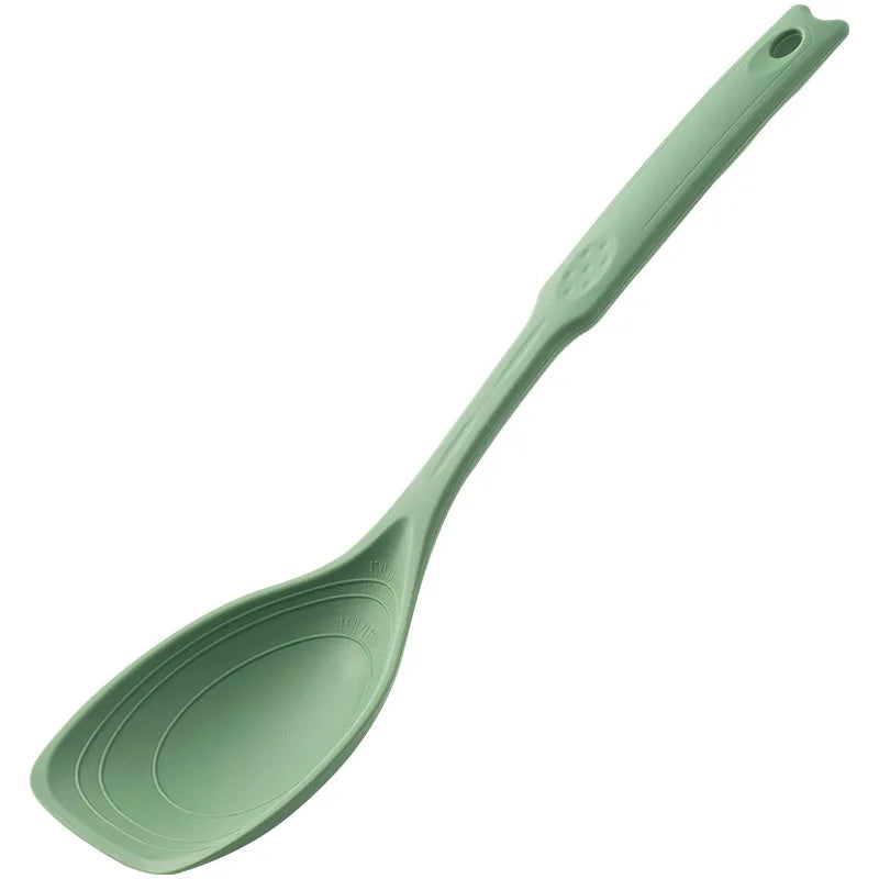 Kitchen Tool Silicone Spoon Multi purpose Grip Comfortable Anti slip Round Handle Large Cookware Tableware Spoon