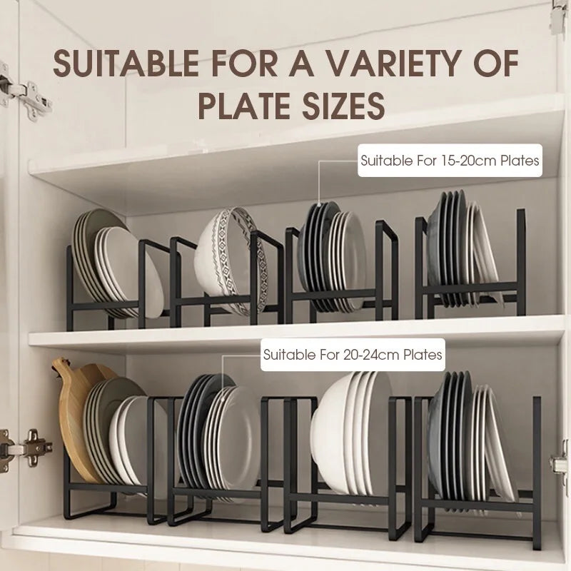 Cabinet Dish Rack – Countertop Plate & Drain Storage Shelf