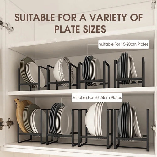 Cabinet Dish Rack – Countertop Plate & Drain Storage Shelf