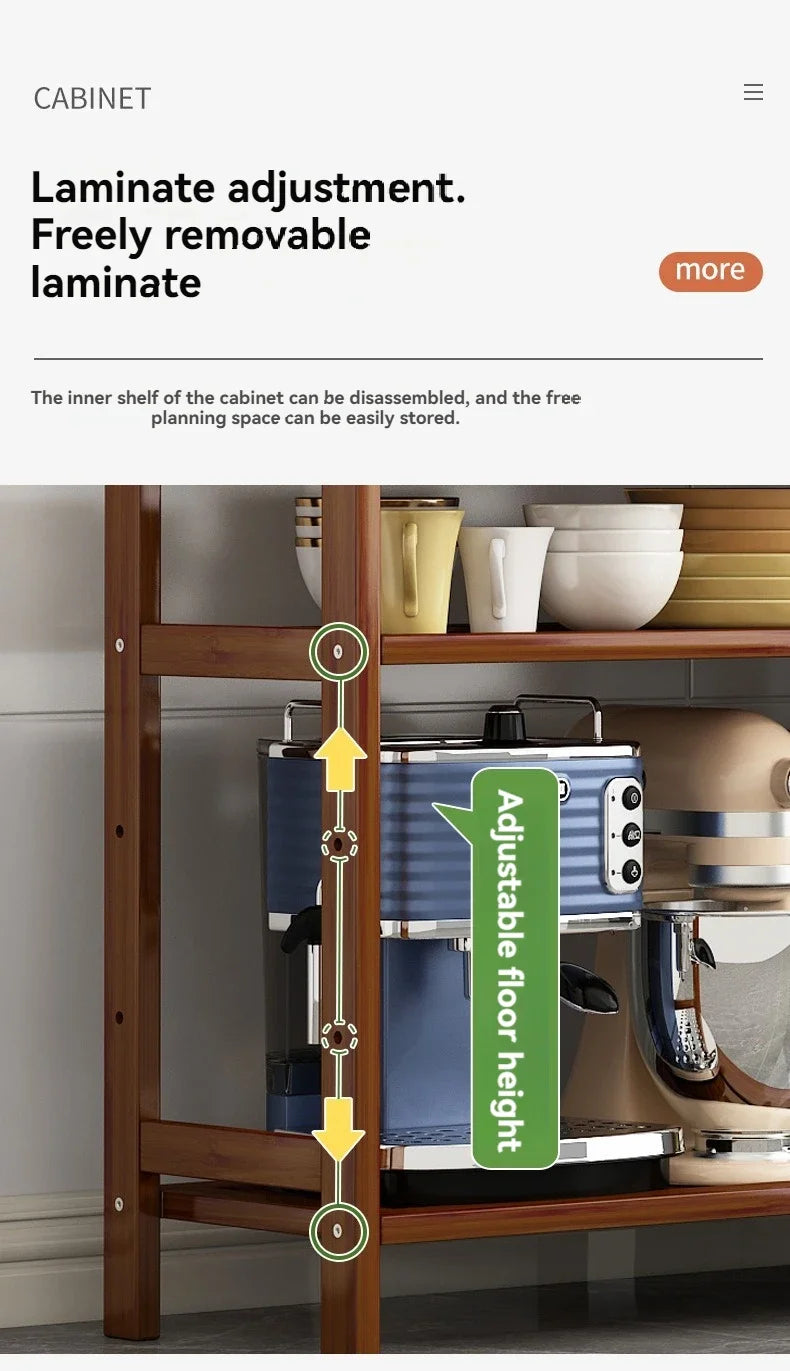 Kitchen Shelf, Floor Standing Multi-layer Product Collection, Household Pot Seasoning Shelf, Fruit And Vegetable Bowl And Dish