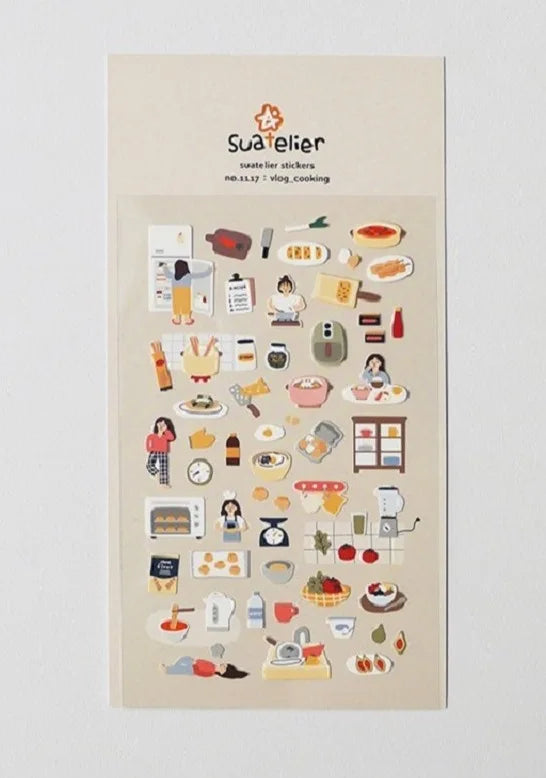 Food-Themed Scrapbook Stickers – Korean Craft Stickers
