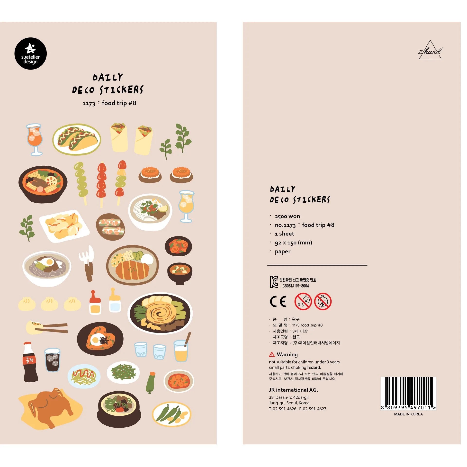 Food-Themed Scrapbook Stickers – Korean Craft Stickers
