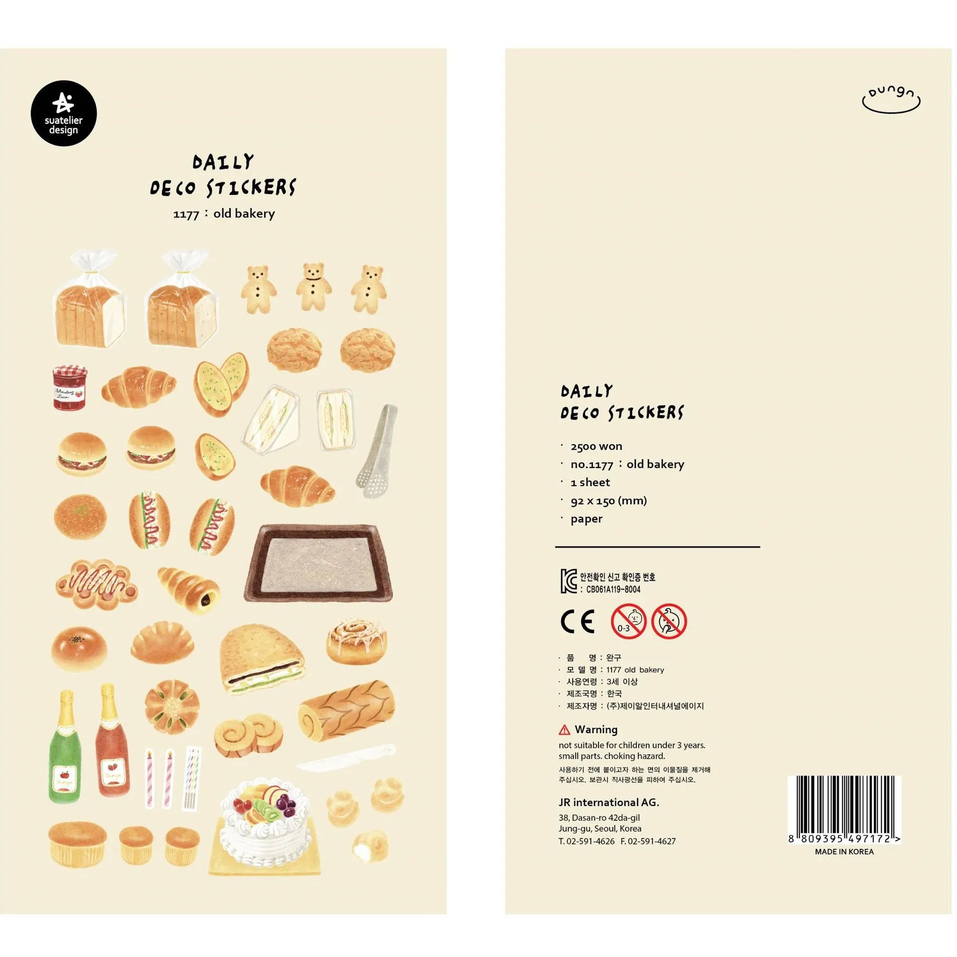 Food-Themed Scrapbook Stickers – Korean Craft Stickers